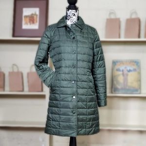 Land's End Light Puffer Jacket Green